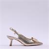 Una Healy Promiscuous Bow Slingback Heel - Gold